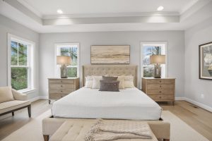 Modern living area in the Dickens II floor plan home