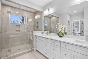 Stylish living area in the Dickens II floor plan home