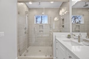 Bedroom in Dickens-II floor plan with modern decor.