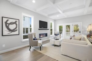 Modern bathroom in the Dickens II floor plan home