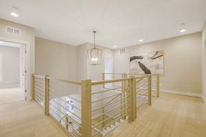 Modern living room in the Foxmoor floor plan home