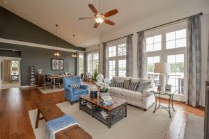 Coastal-style exterior of the Banyan II floor plan home