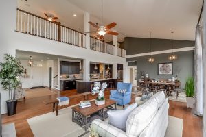 Modern living area in the Banyan II floor plan home