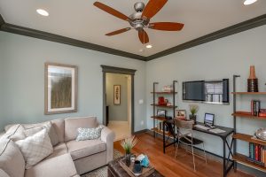 Bathroom in Banyan-II floor plan with tiled shower.