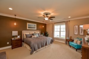 Modern bedroom in the Banyan II floor plan home