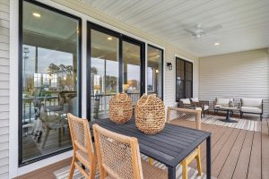 Main-level screened deck in the Bayberry floor plan home
