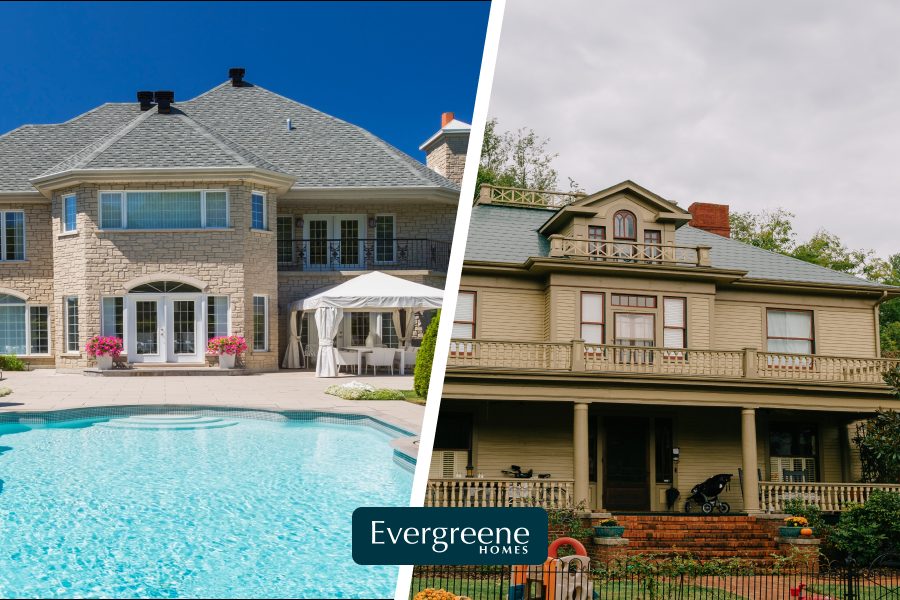 Table comparing of luxury home vs lifestyle home